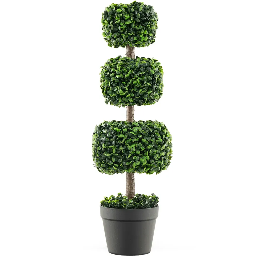 Artificial Boxwood Balls Tree In Pot 3ft - Green image