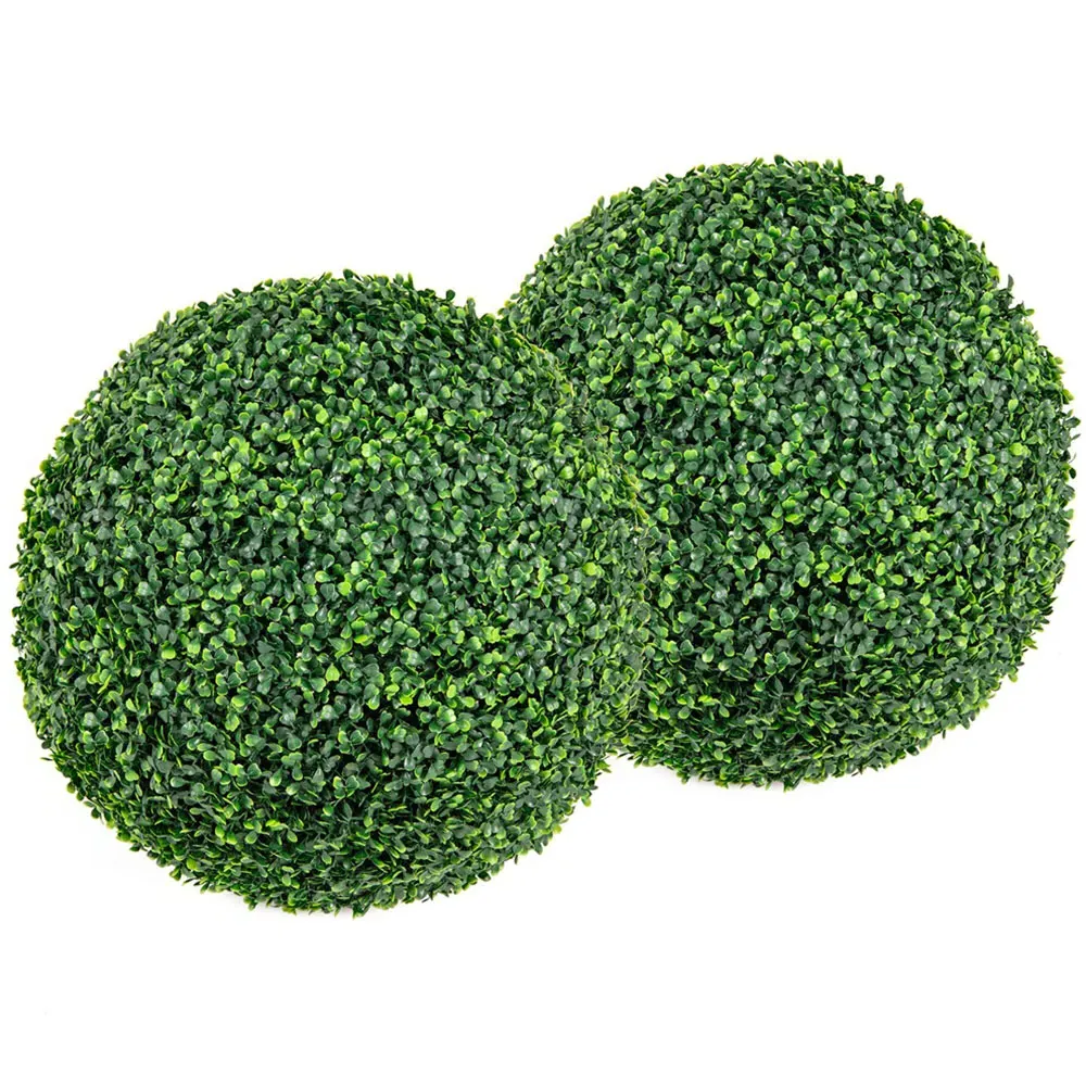 Artificial Boxwood Topiary Ball Set of 2 - Green image