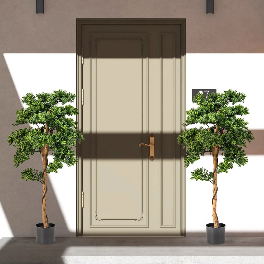 Artificial Boxwood Topiary Tree 2 Pack - Green