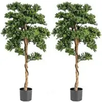 Artificial Boxwood Topiary Tree 2 Pack - Green
