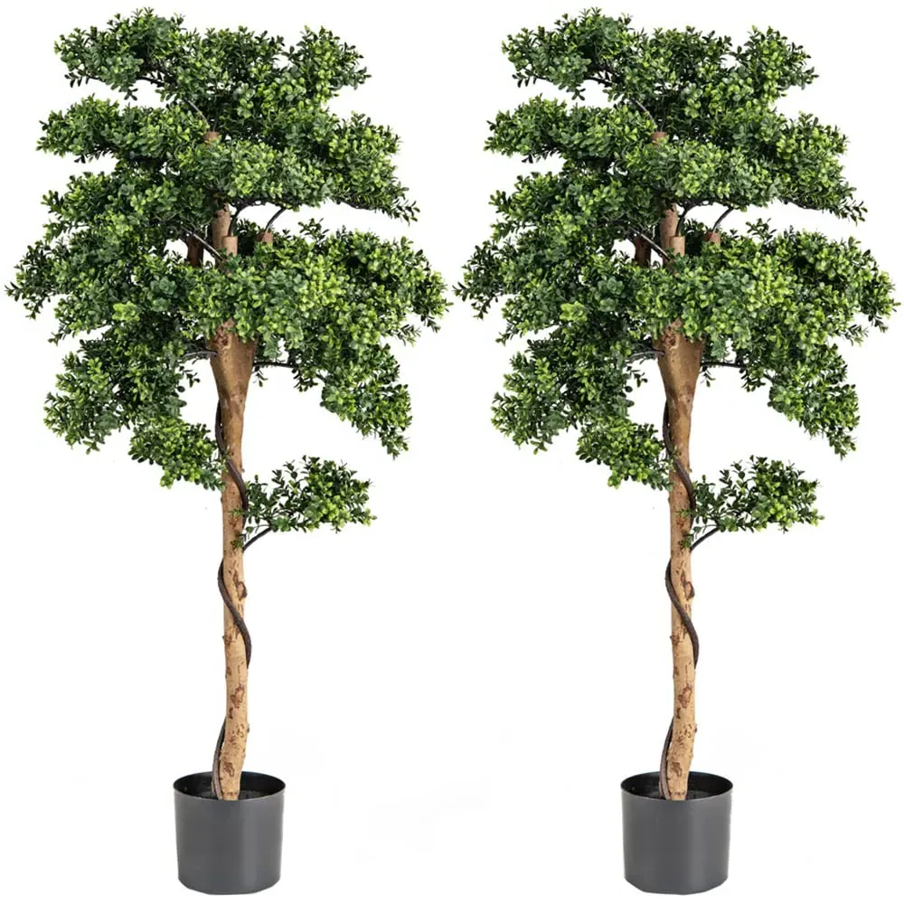 Artificial Boxwood Topiary Tree 2 Pack - Green