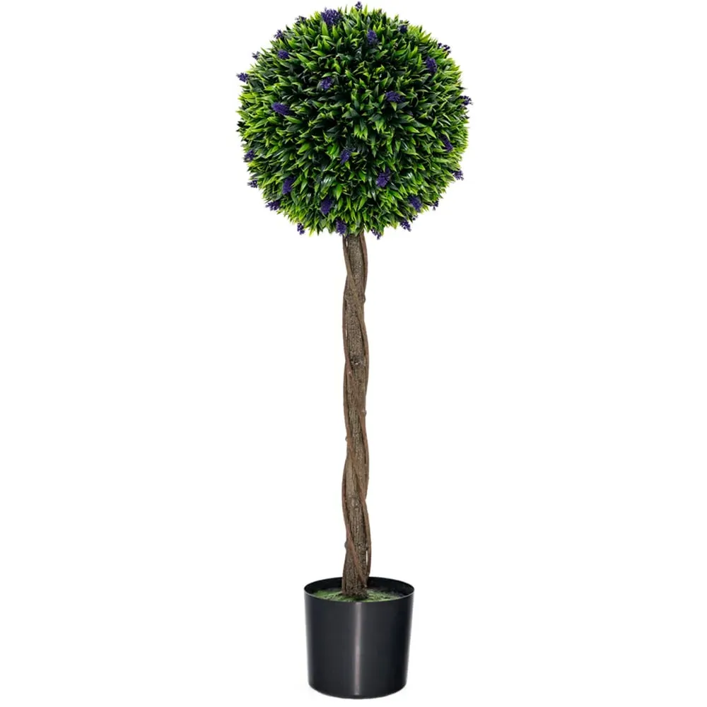Artificial Lavender Ball Topiary Tree 4ft - Green image
