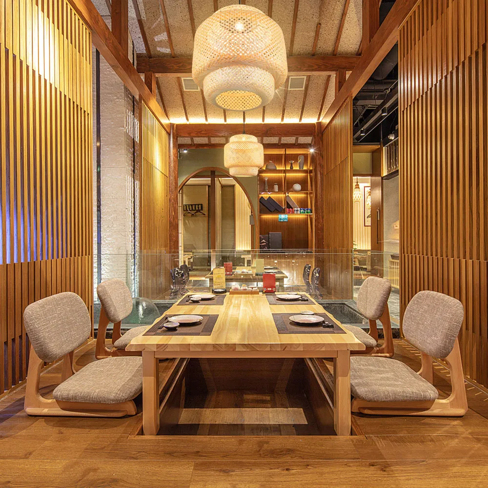 Bamboo Pendant Light with Lampshade - Multi