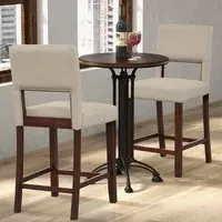 Bar Stool Set of 2 - Beige