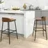 Bar Stool Set of 2 - Brown, Metal