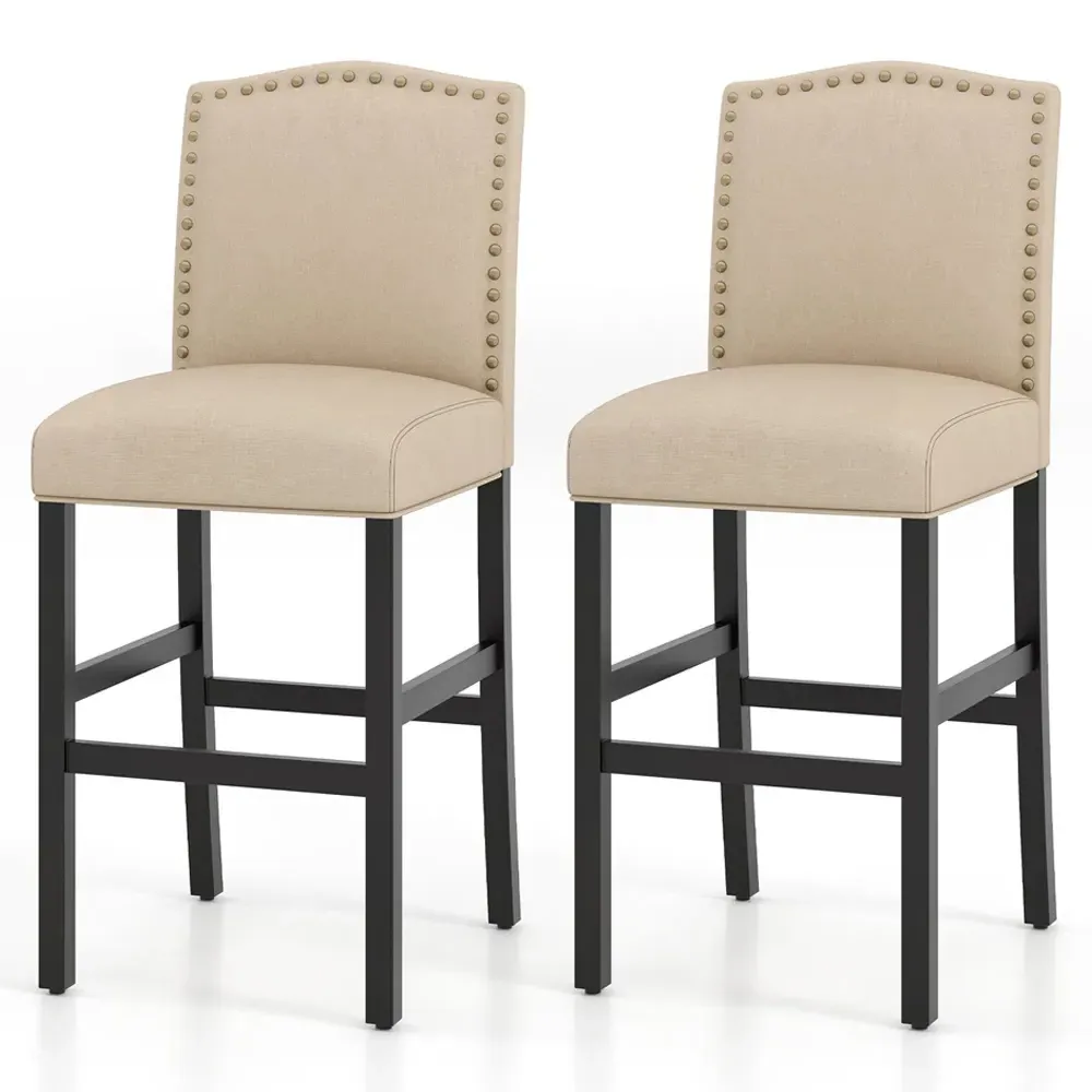 Bar Stool Set of 2 - Cream