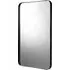 Bathroom Wall Mirror with Rounded Corner - Black