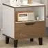 Bedside Table with Drawer - White
