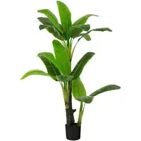 Bird Of Paradise Artificial Tree In Pot 150cm - Green