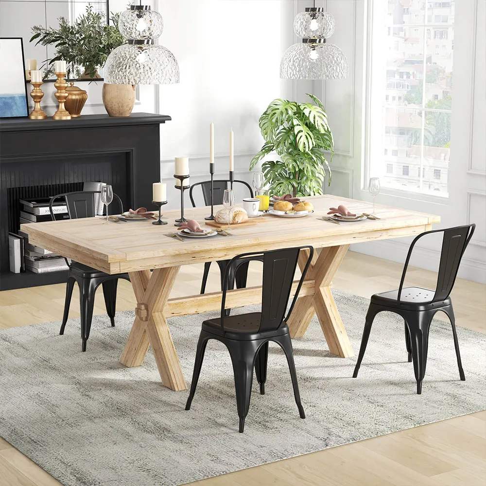 Black Metal High Back Bar Stool Set of 4 with Removable Backrest