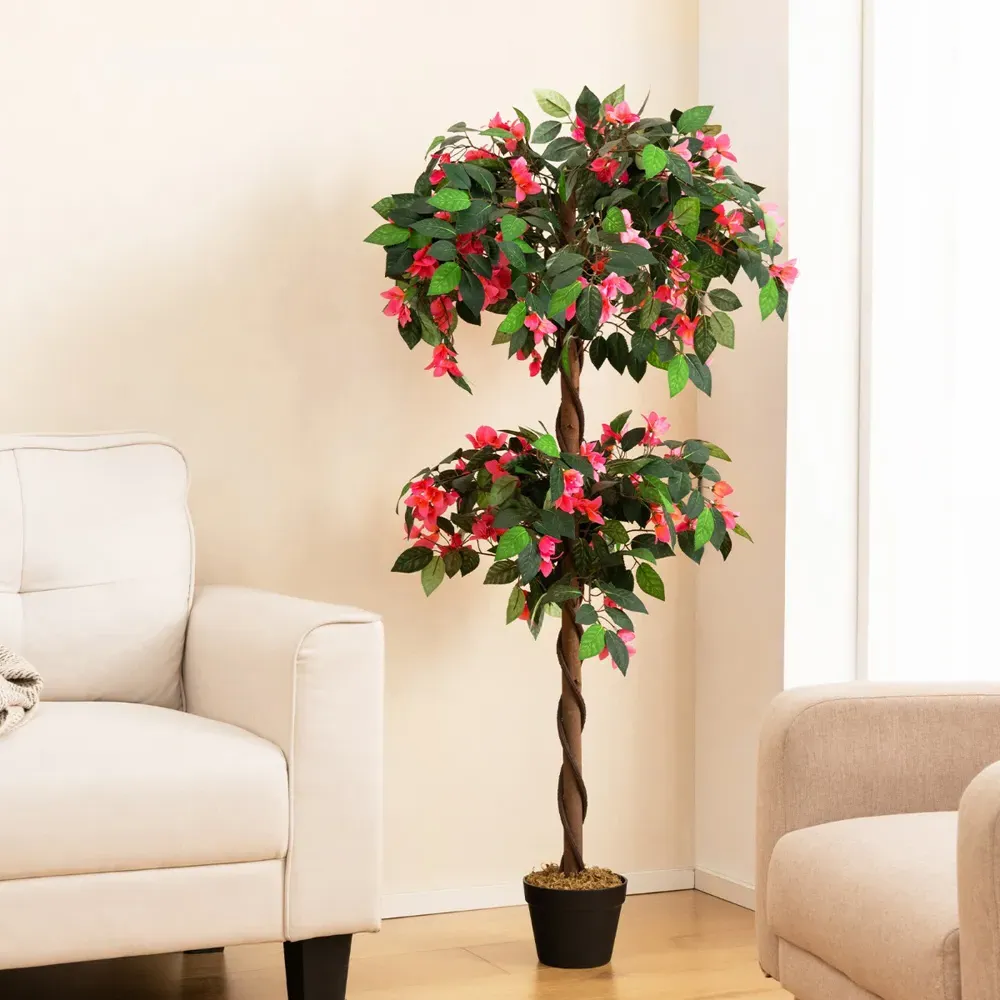 Bougainvillea Artificial Tree In Pot 5ft - Green