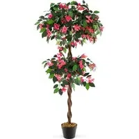 Bougainvillea Artificial Tree In Pot 5ft - Green