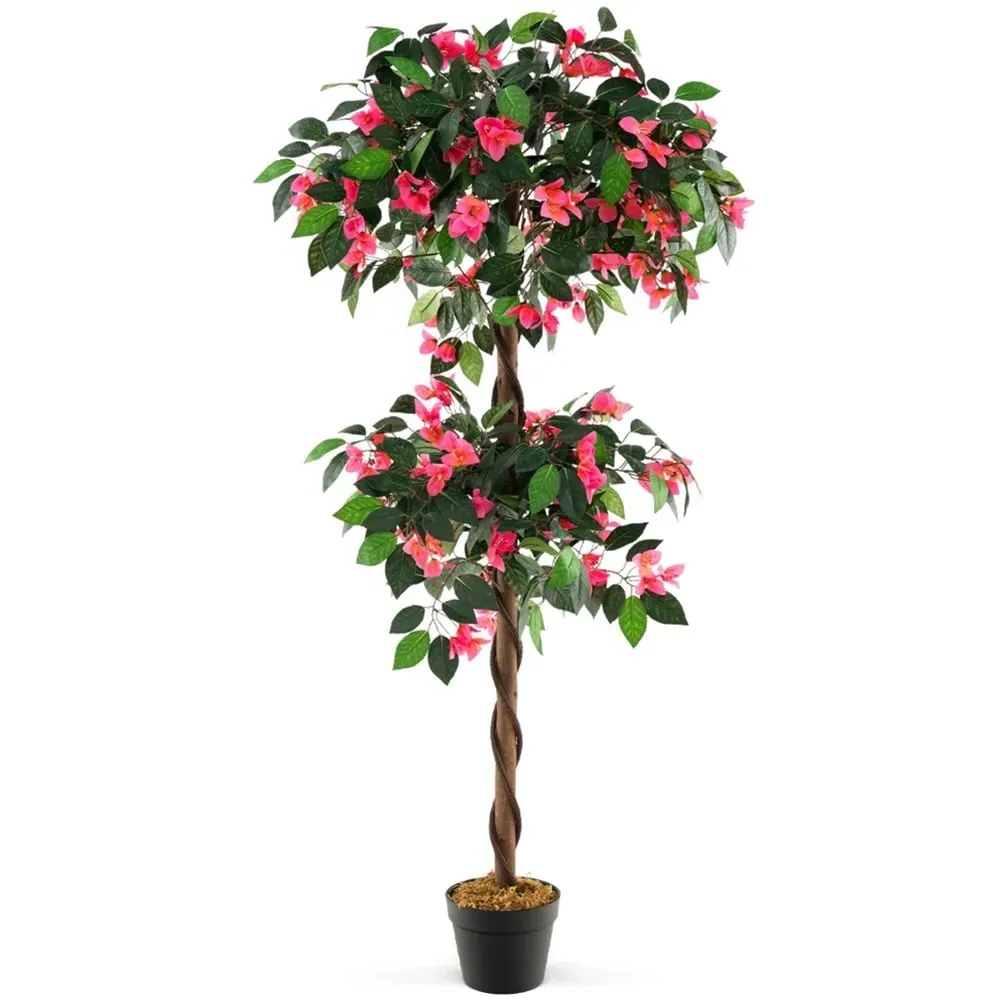 Bougainvillea Artificial Tree In Pot 5ft - Green