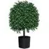 Boxwood Topiary Ball Tree Artificial Plant 1.8ft 2 Pack - Green