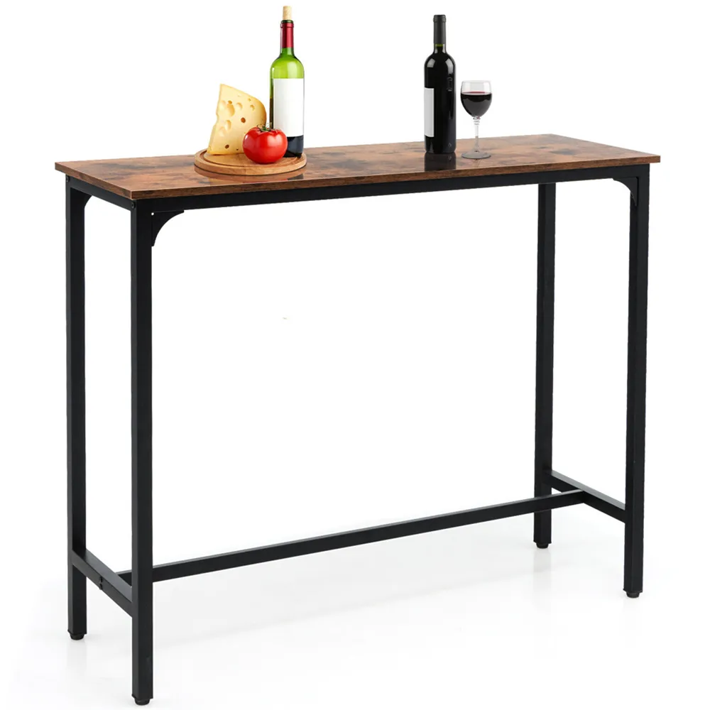 Breakfast Bar Table - Rustic Brown