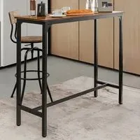 Breakfast Bar Table - Rustic Brown