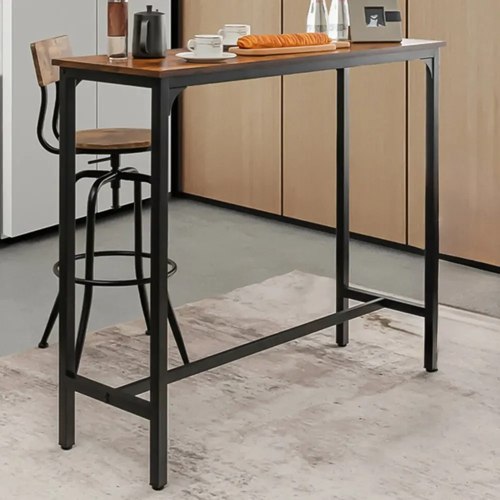 Breakfast Bar Table - Rustic Brown image