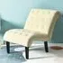 Button Tufted Accent Chair - Cream, Linen