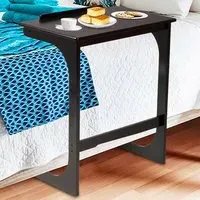 C-Shaped Adjustable Side Table - Brown, Bamboo