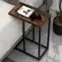 C Shaped End Table - Brown
