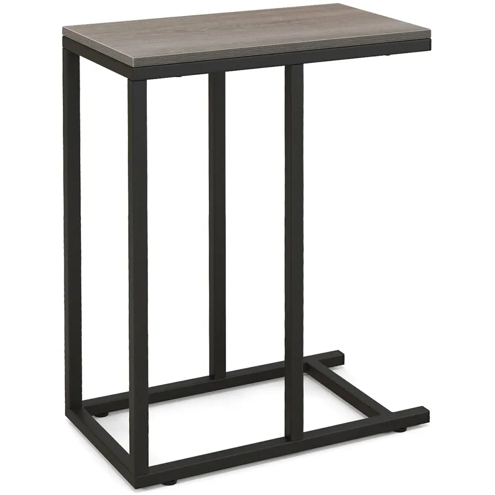 C Shaped End Table - Grey