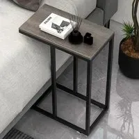 C Shaped End Table - Grey