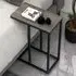 C Shaped End Table - Grey