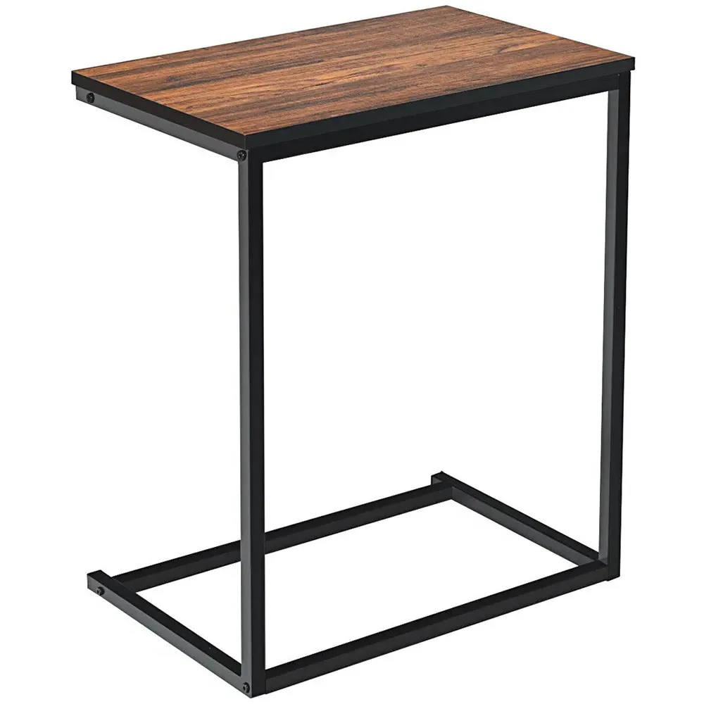 C-Shaped Side Table - Brown