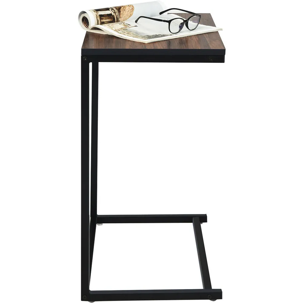 C-Shaped Side Table - Brown