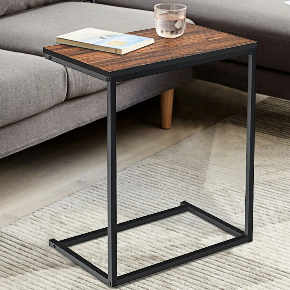 C-Shaped Side Table - Brown image