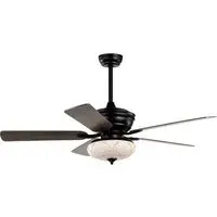 Ceiling Fan with Light and Remote Control - Black