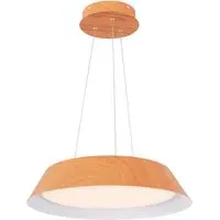 Ceiling Light with Wood Grain - Cream, Metal