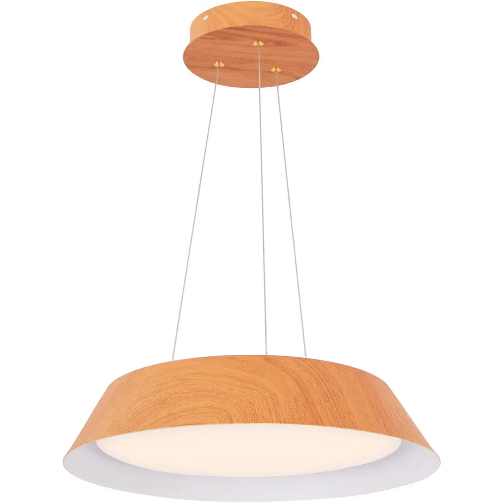 Ceiling Light with Wood Grain - Cream, Metal image