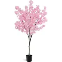 Cherry Blossom 6.2ft Artificial Plant in Pot - Pink