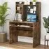 Computer Desk with Magnetic Bulletin Board - Brown
