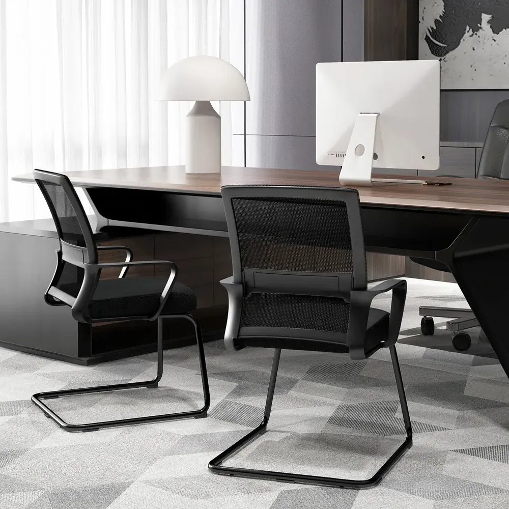 Conference Office Chair with Lumbar Support - Black