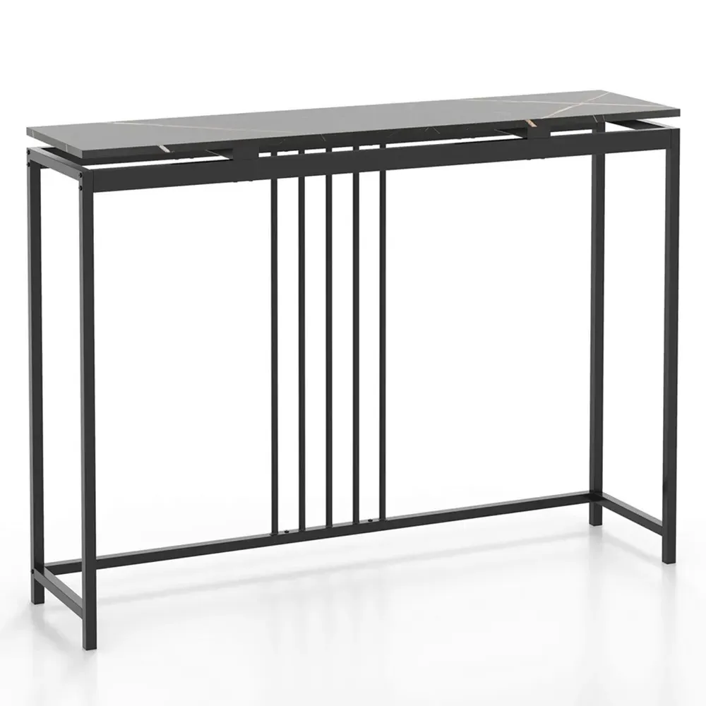 Console Table - Black, Faux Marble