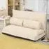 Convertible Floor Sofa Bed with Waist Pillows - Beige