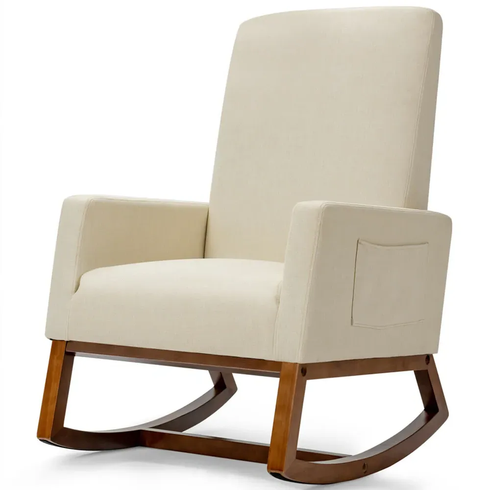 Costway Rocking Armchair - Beige