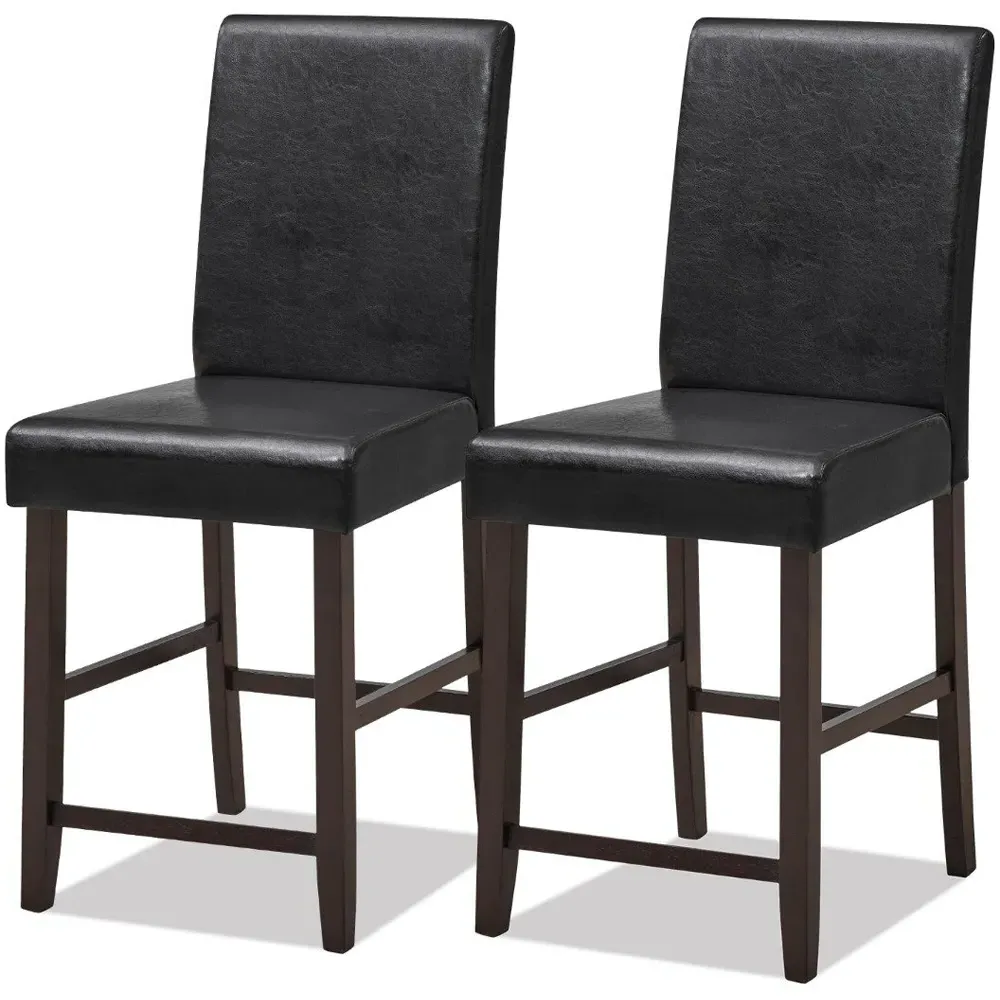 Counter Height Bar Stool Set of 2 - Black