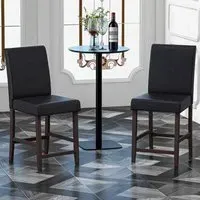 Counter Height Bar Stool Set of 2 - Black