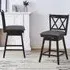 Counter Height Bar Stool Set of 2 - Black