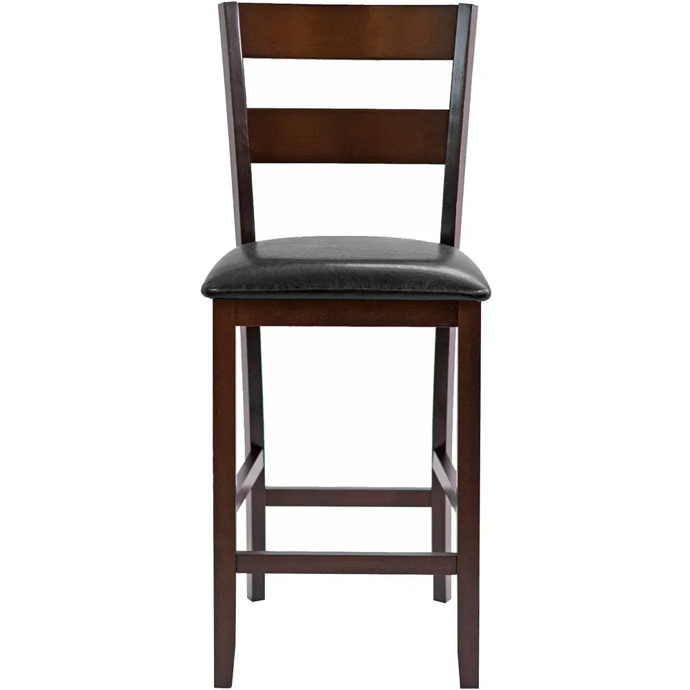 Counter Height Upholstered Bar Stool Set of 2 - Multi, Rubber Wood