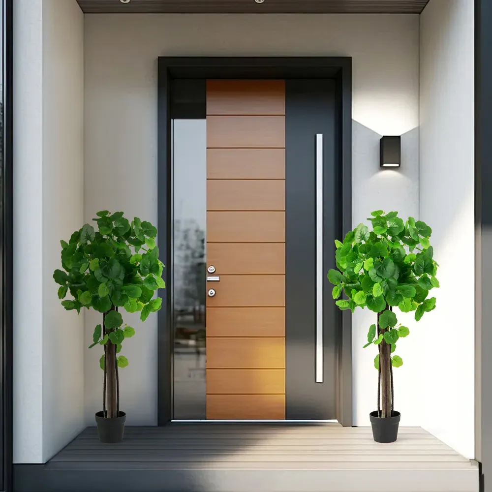 Crab Apple Tree Artificial Plant In Pot 3.6ft - Green