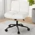 Cross Legged Swivel Office Chair with Rocking - Beige