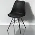 Dining Chair - Black, Leather