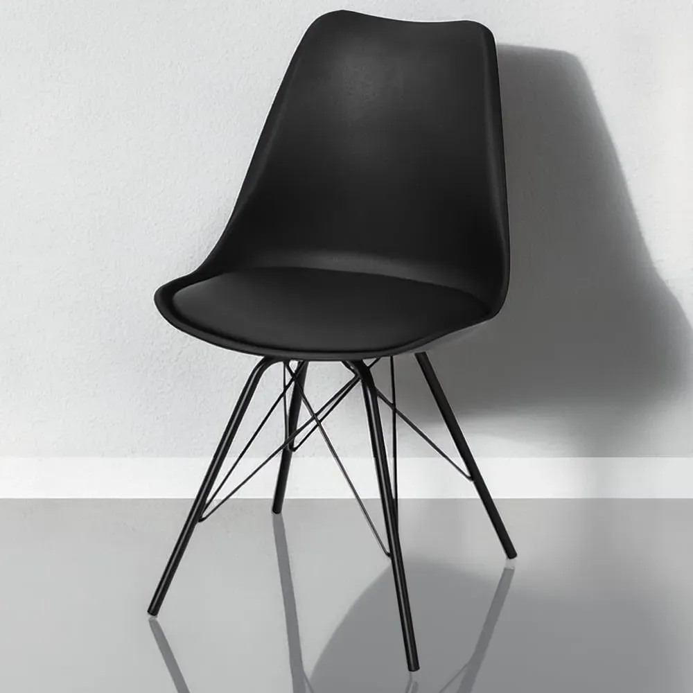 Dining Chair - Black, Leather image