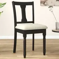 Dining Chair with Storage - Black, Linen