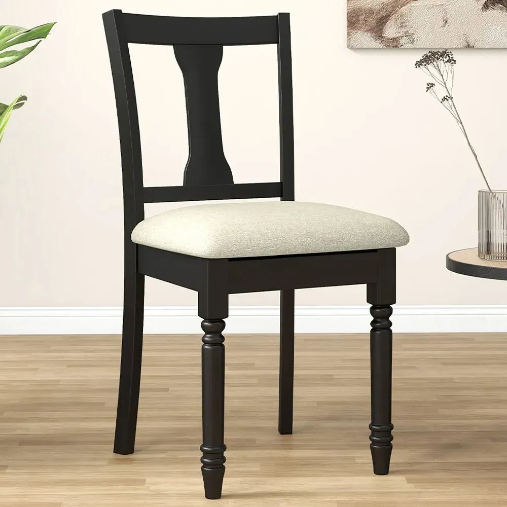Dining Chair with Storage - Black, Linen image