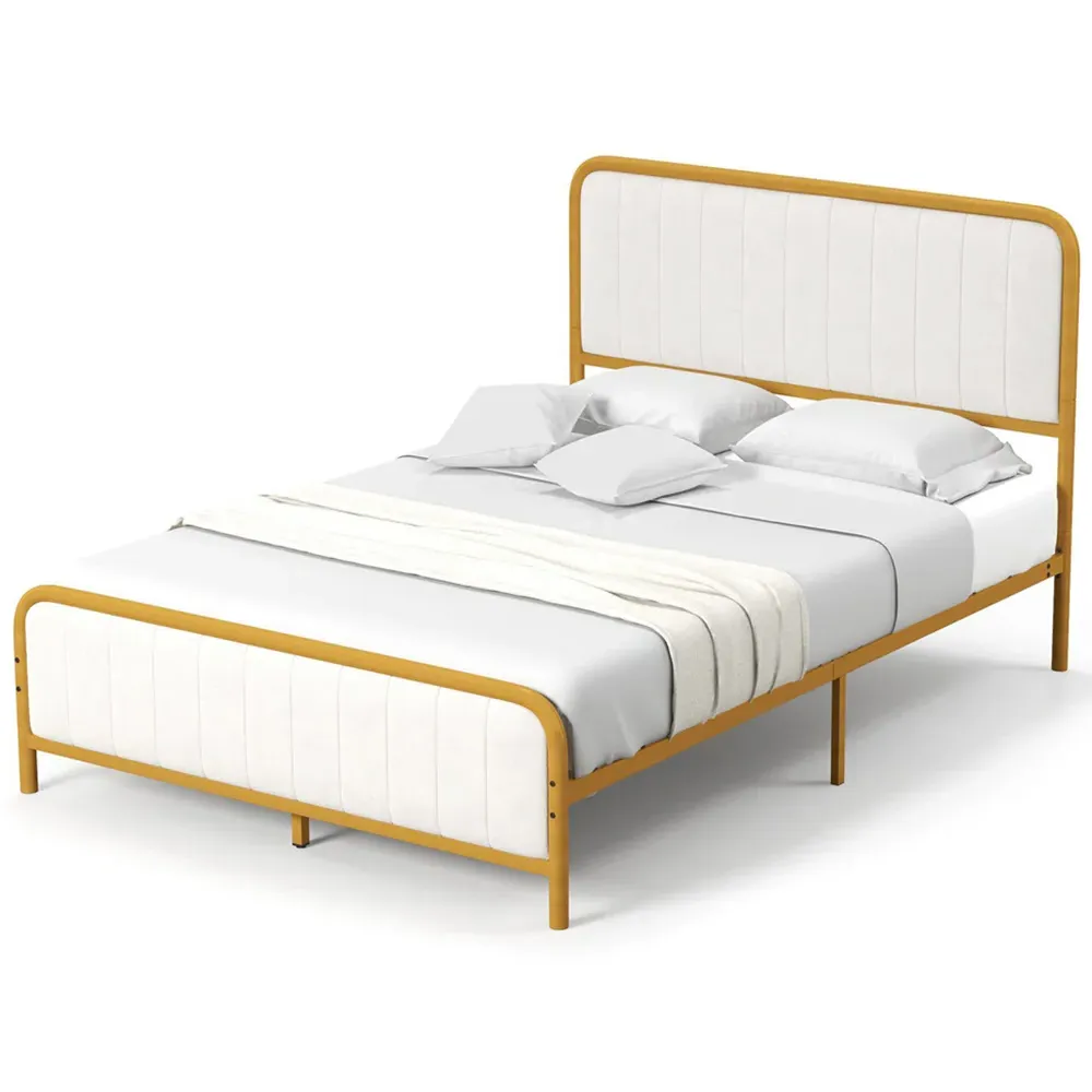 Double Bed Frame - Mustard, Metal